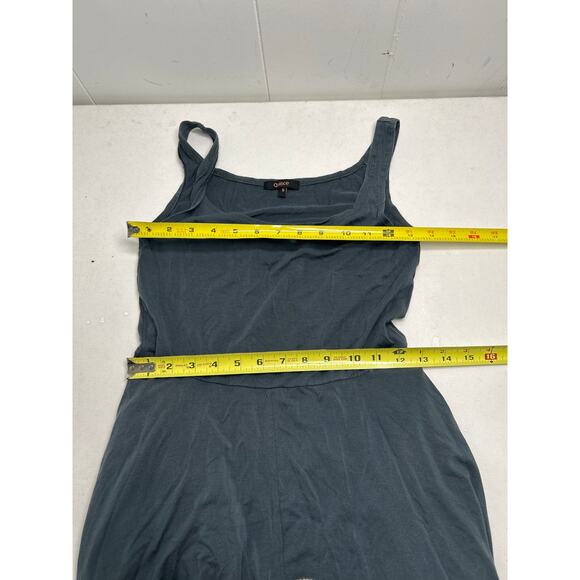 Quince Tencel Jersey Fit & Flare Dress in Dark Olive. Size S - Picture 7 of 8